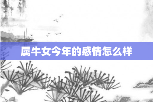 属牛女今年的感情怎么样