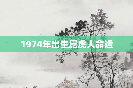 1974年出生属虎人命运