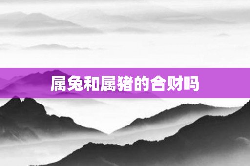 属兔和属猪的合财吗