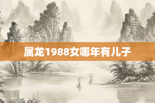 属龙1988女哪年有儿子