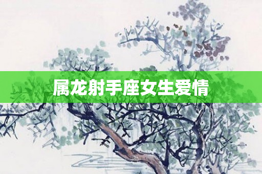 属龙射手座女生爱情