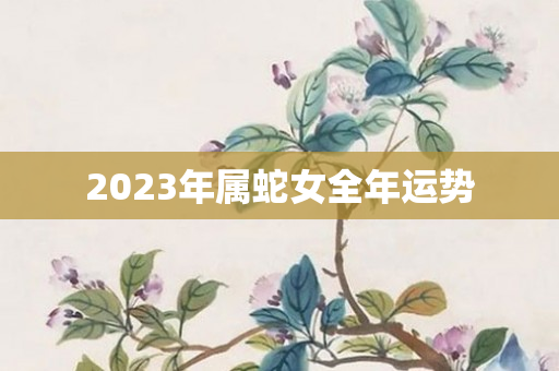 2023年属蛇女全年运势