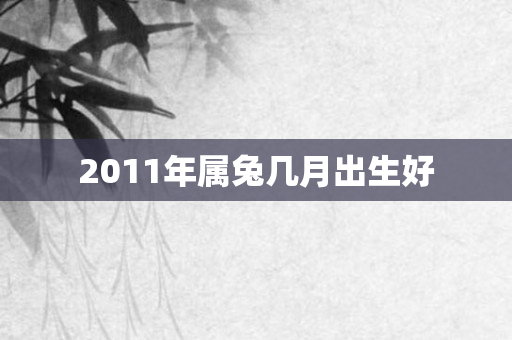 2011年属兔几月出生好