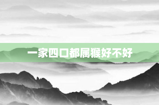 一家四口都属猴好不好
