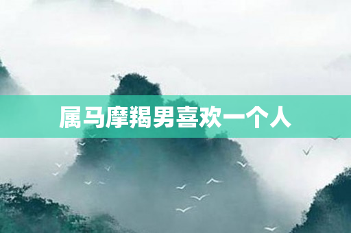 属马摩羯男喜欢一个人