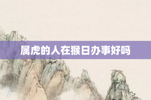 属虎的人在猴日办事好吗