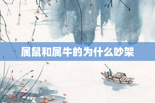 属鼠和属牛的为什么吵架