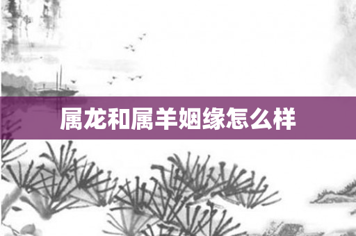 属龙和属羊姻缘怎么样