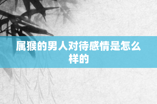 属猴的男人对待感情是怎么样的