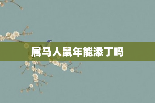 属马人鼠年能添丁吗