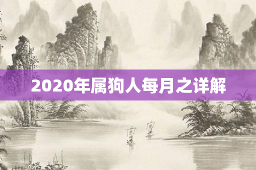 2020年属狗人每月之详解