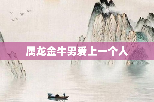 属龙金牛男爱上一个人
