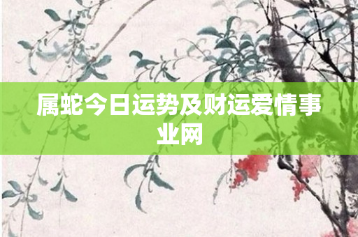 属蛇今日运势及财运爱情事业网