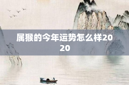 属猴的今年运势怎么样2020