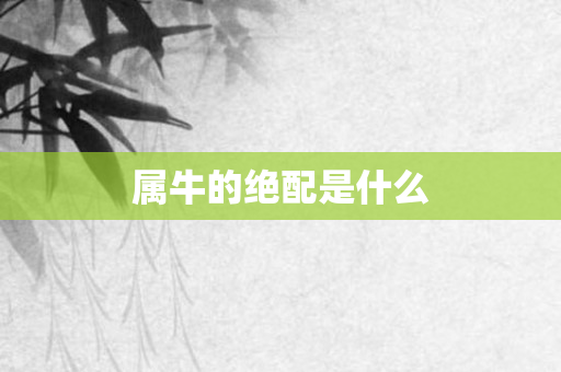 属牛的绝配是什么