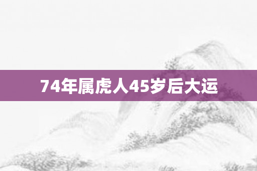 74年属虎人45岁后大运