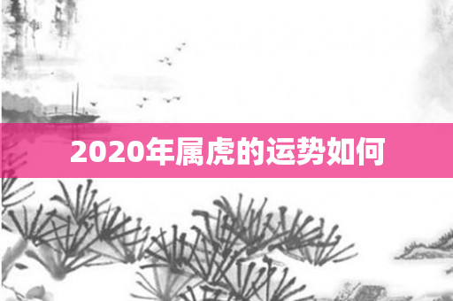2020年属虎的运势如何