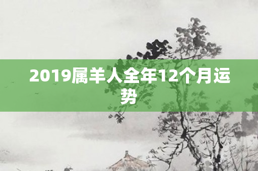 2019属羊人全年12个月运势