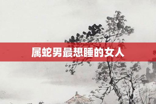 属蛇男最想睡的女人