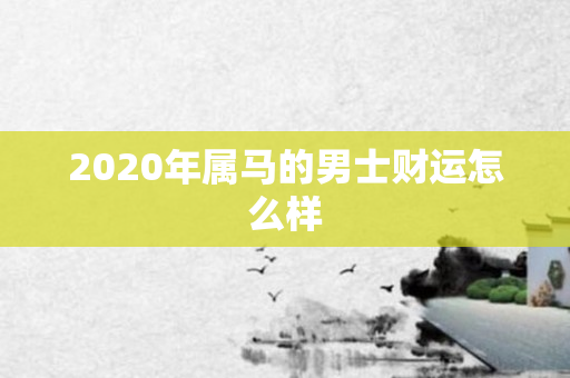 2020年属马的男士财运怎么样