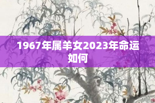 1967年属羊女2023年命运如何