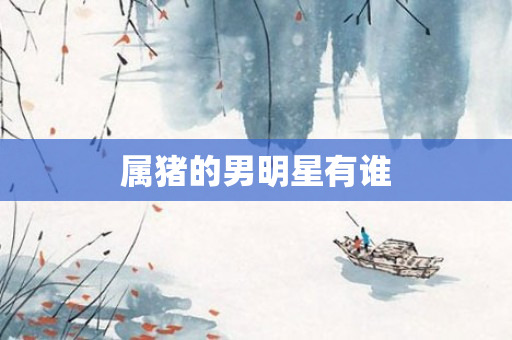 属猪的男明星有谁