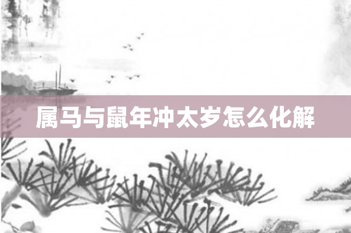 属马与鼠年冲太岁怎么化解