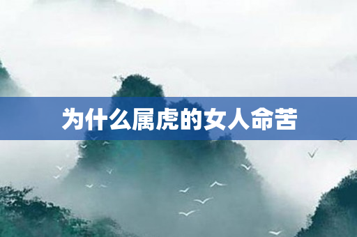 为什么属虎的女人命苦
