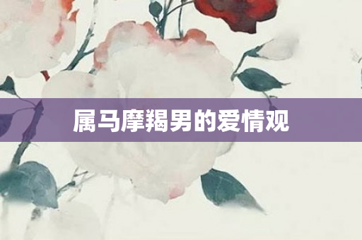 属马摩羯男的爱情观