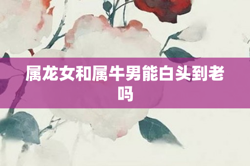 属龙女和属牛男能白头到老吗