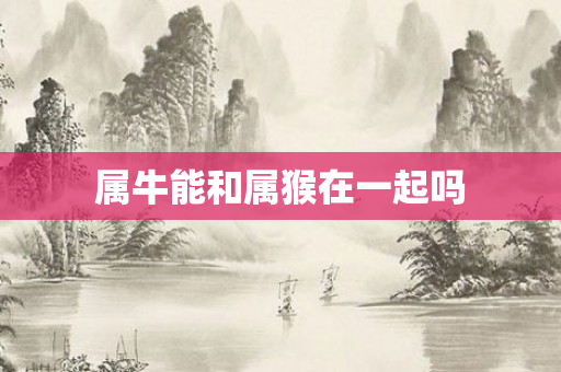 属牛能和属猴在一起吗