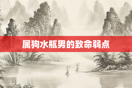 属狗水瓶男的致命弱点