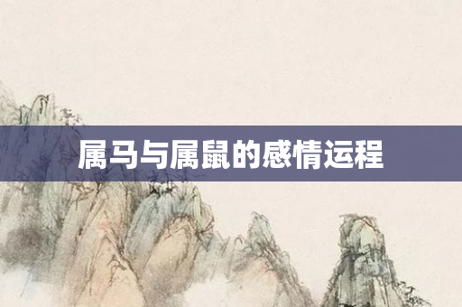 属马与属鼠的感情运程