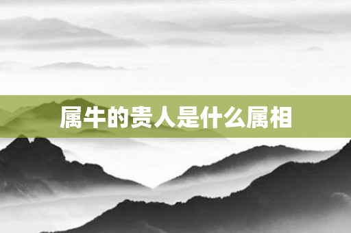 属牛的贵人是什么属相