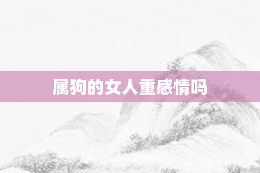 属狗的女人重感情吗