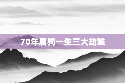70年属狗一生三大劫难