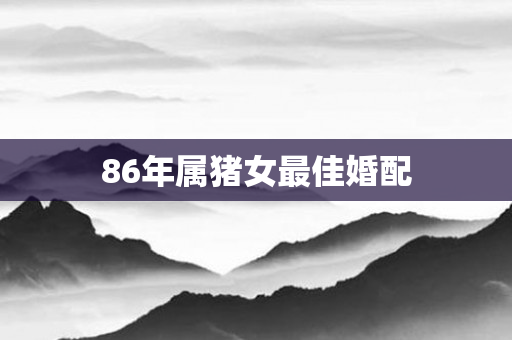 86年属猪女更佳婚配