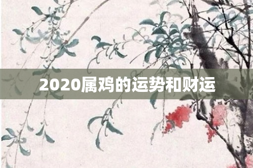 2020属鸡的运势和财运