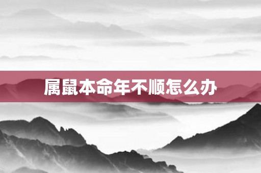 属鼠本命年不顺怎么办