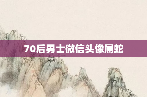 70后男士微信头像属蛇