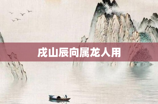 戌山辰向属龙人用