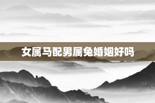女属马配男属兔婚姻好吗