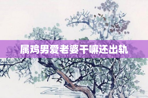 属鸡男爱老婆干嘛还出轨