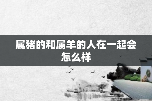 属猪的和属羊的人在一起会怎么样