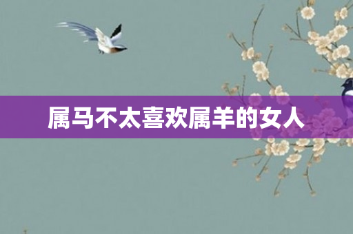 属马不太喜欢属羊的女人
