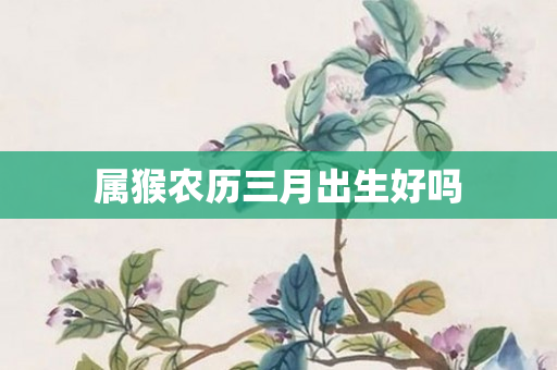 属猴农历三月出生好吗