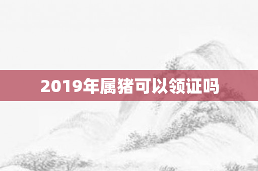 2019年属猪可以领证吗