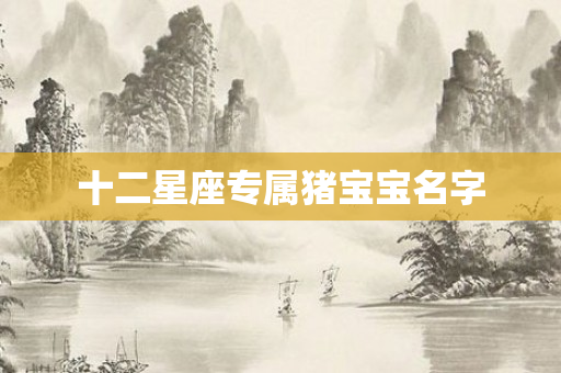 十二星座专属猪宝宝名字