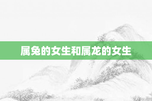 属兔的女生和属龙的女生