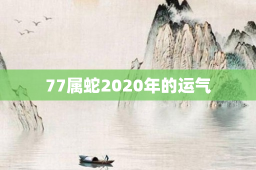 77属蛇2020年的运气